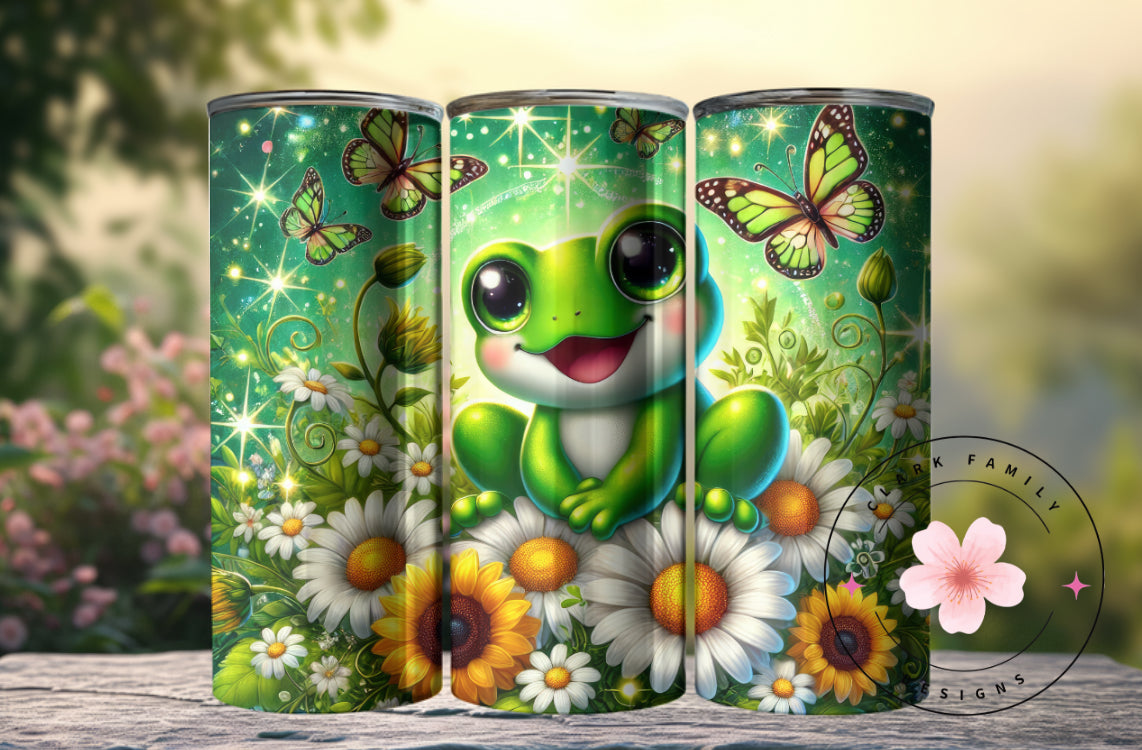 Frog and butterflies - Tumbler