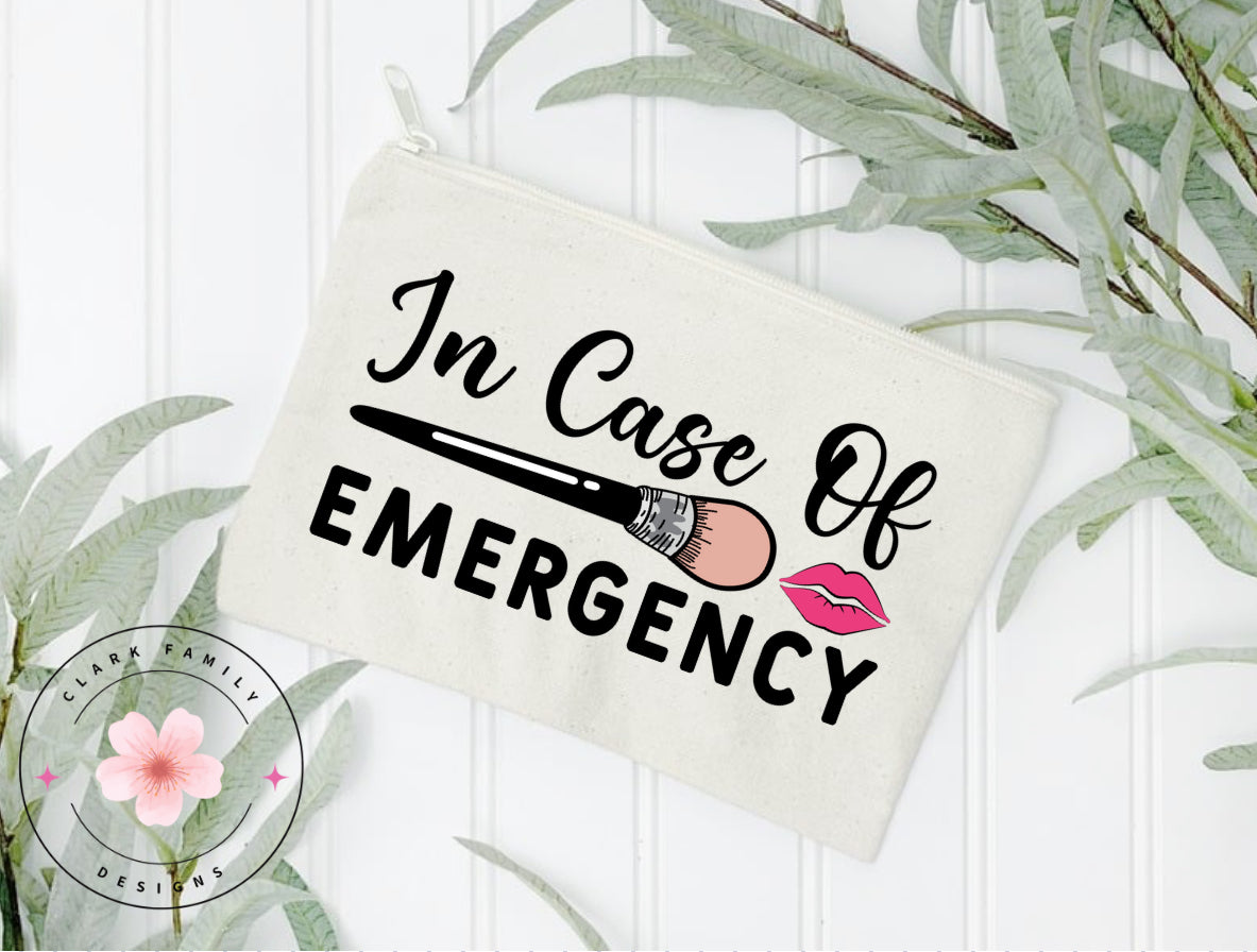 In case of emergency - makeup bag