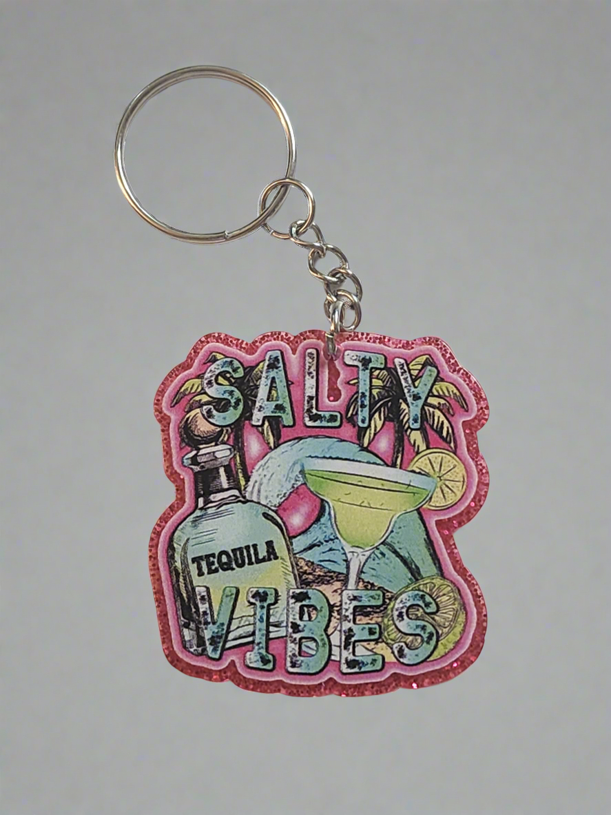 Salty vibes flatback - Keychain