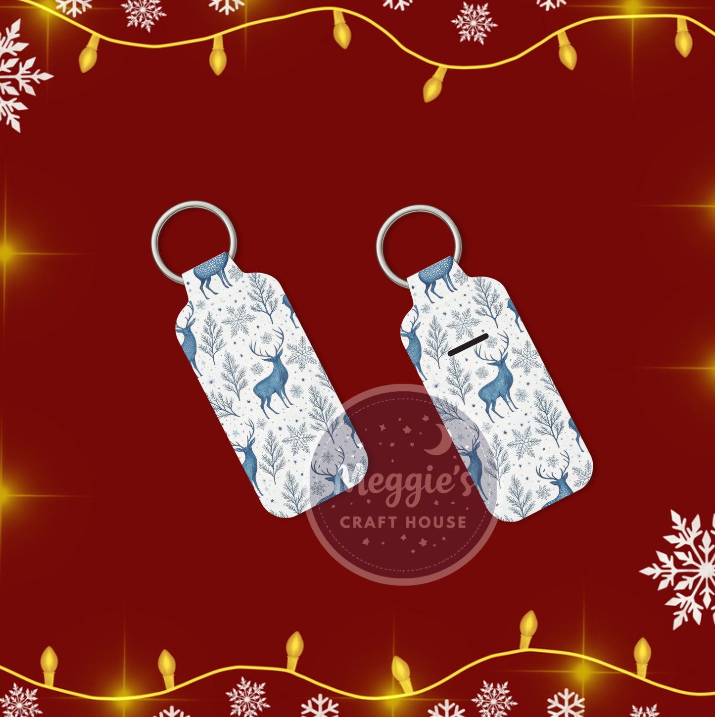 Snowy Antler Snap Lip Balm Holder