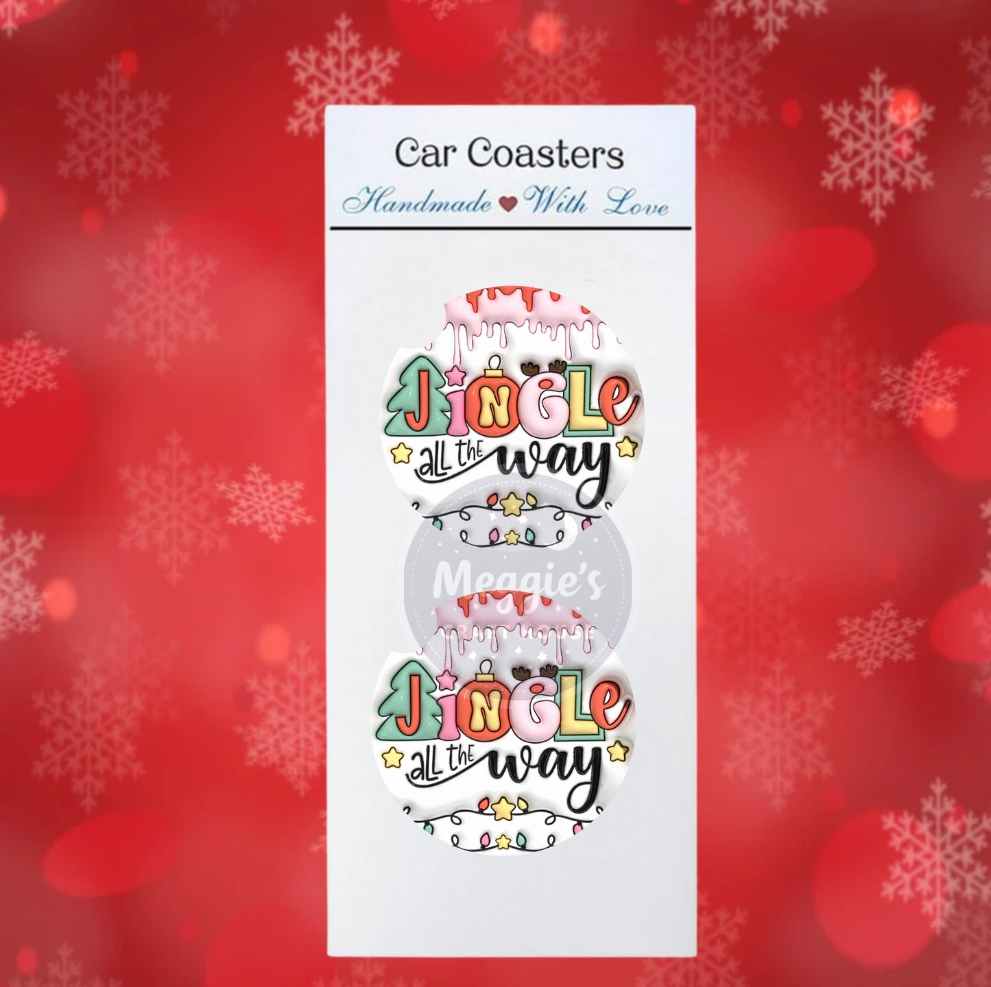 Jingle All The Way Car Coasters