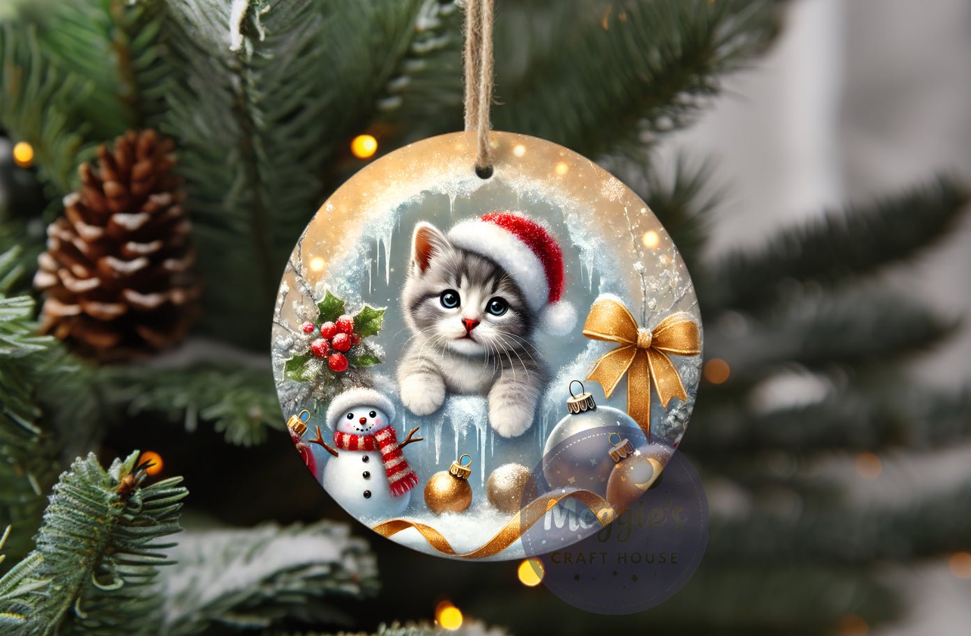 Purrfectly Frosted Ornament