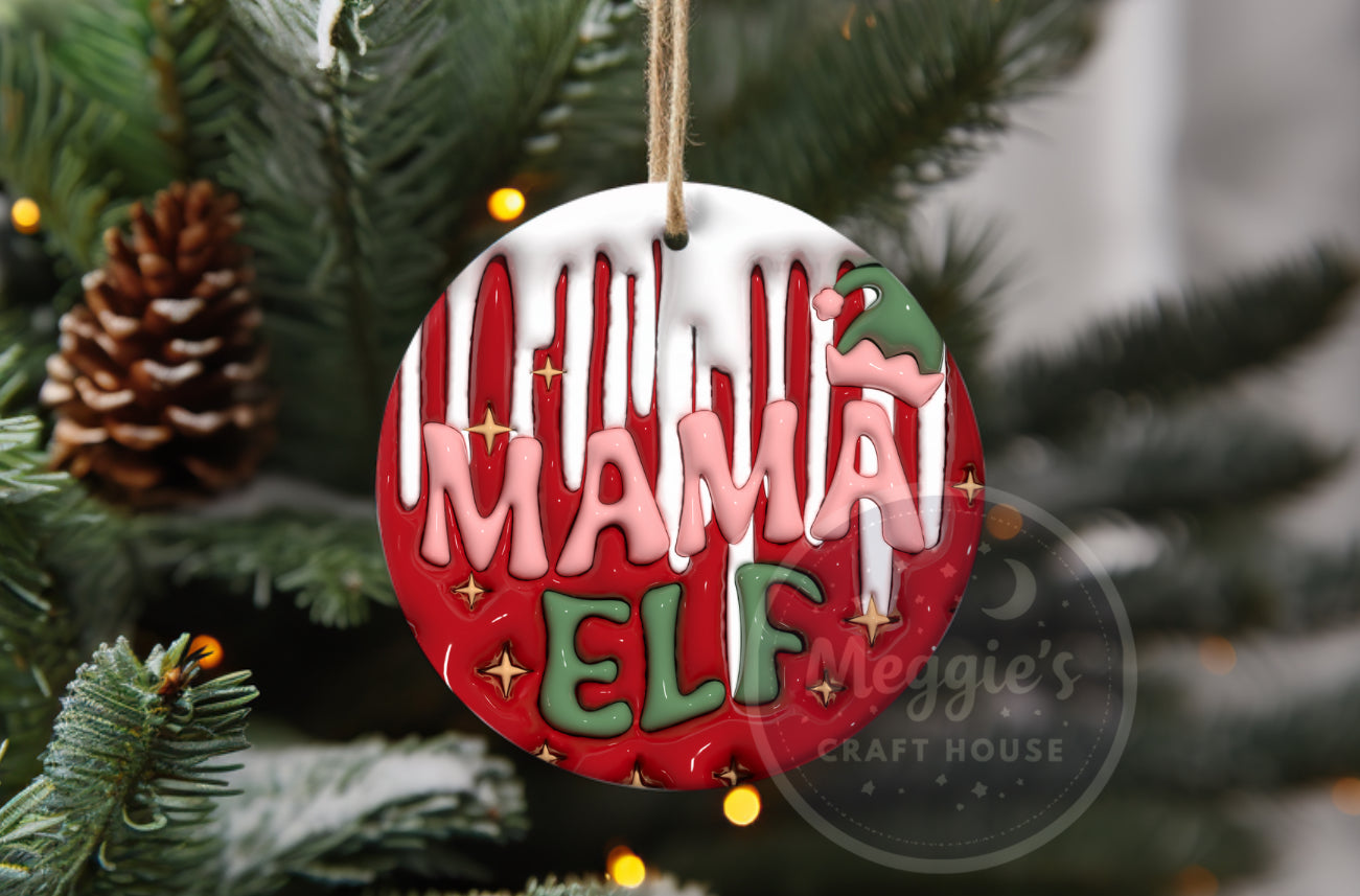 Mama Elf Ornament