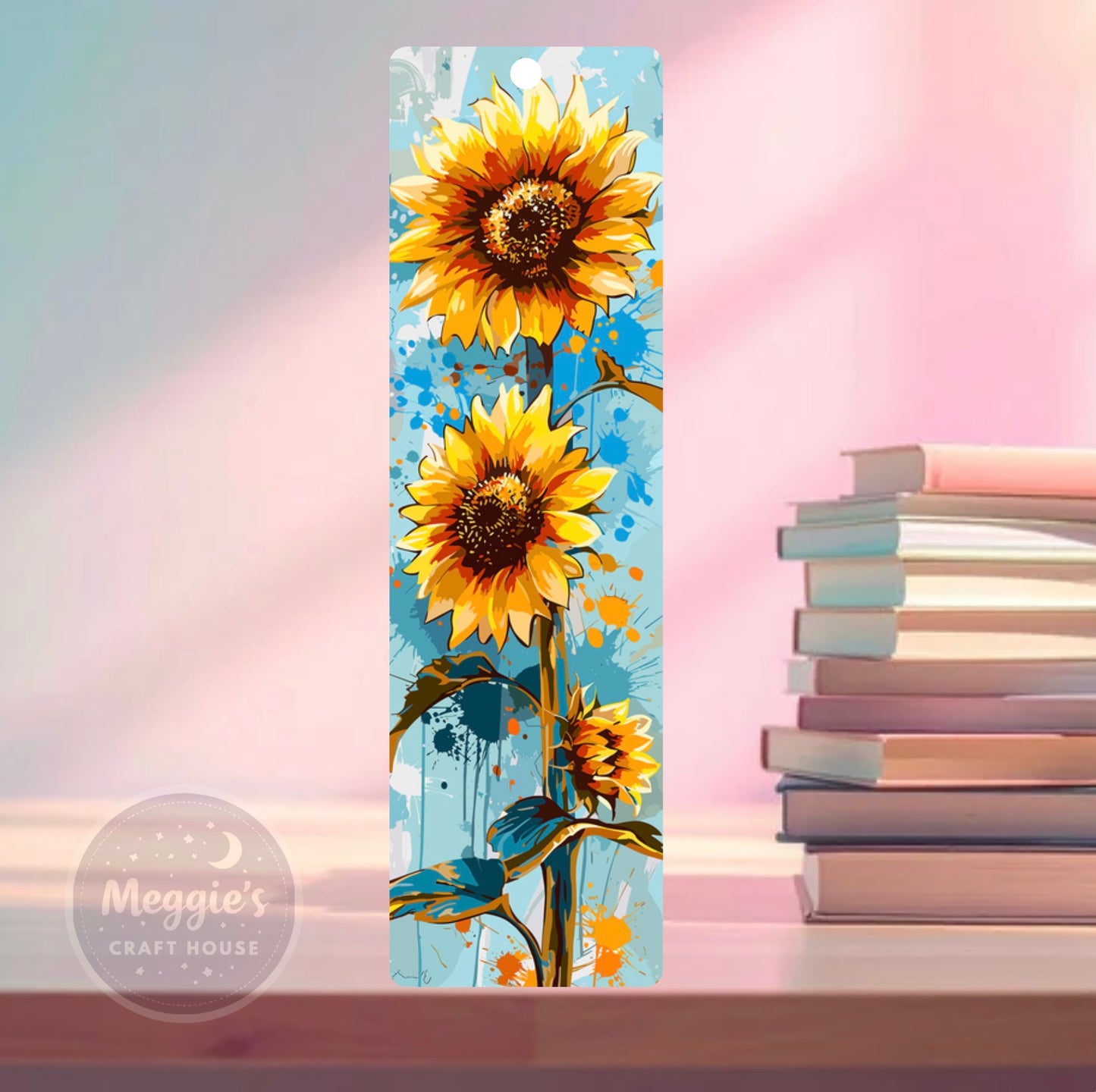 Skyburst Sunflowers Bookmark