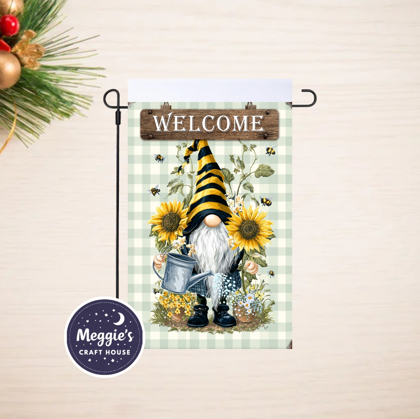 Buzzin’ with Blooms Garden Flag