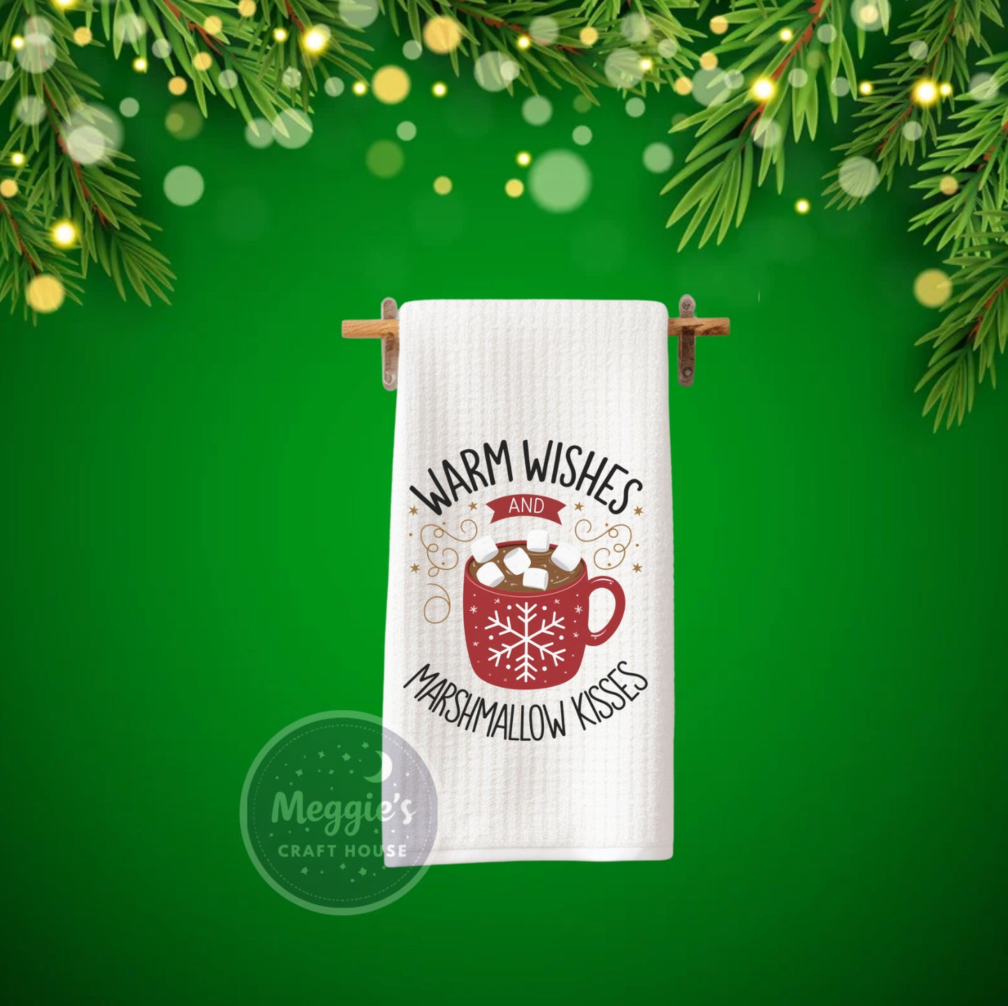 (Warm Wishes And Marshmallow Kisses Towel