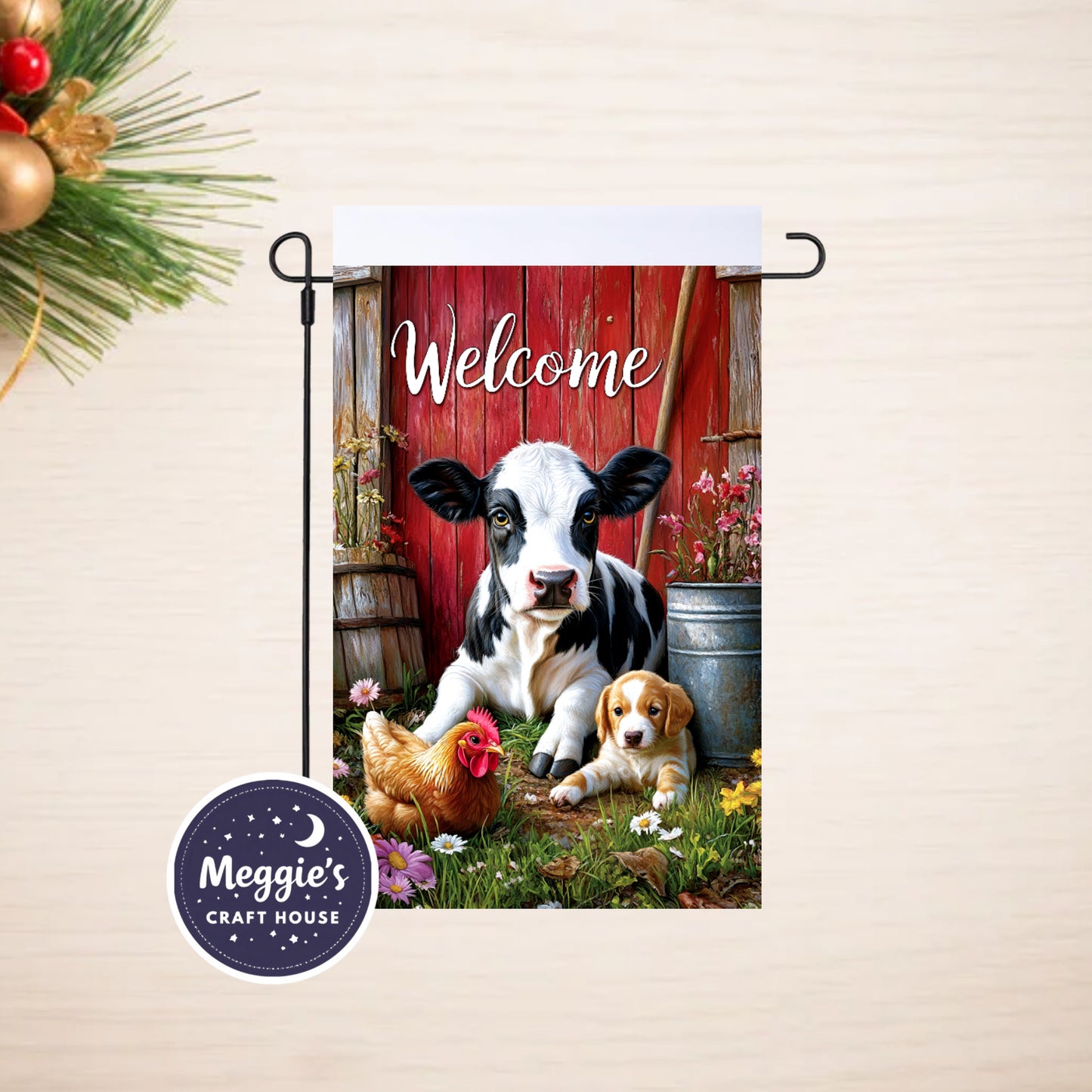 Farmhouse Friends Garden Flag