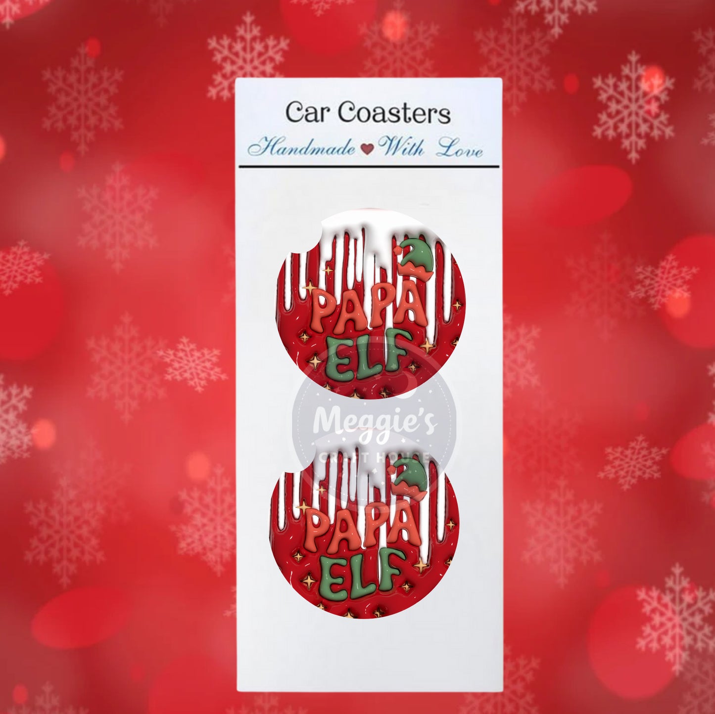 Papa Elf Car Coasters