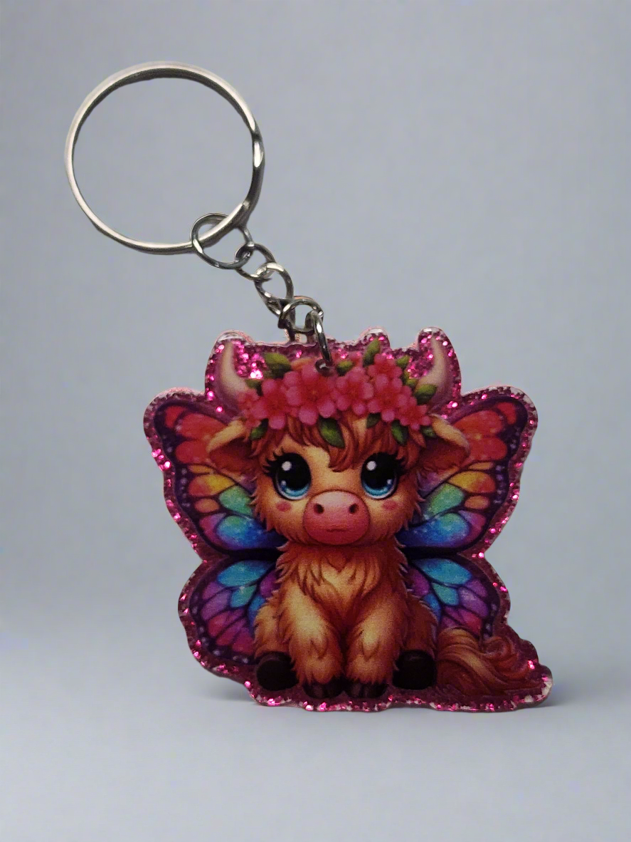Cow flatback - Keychain