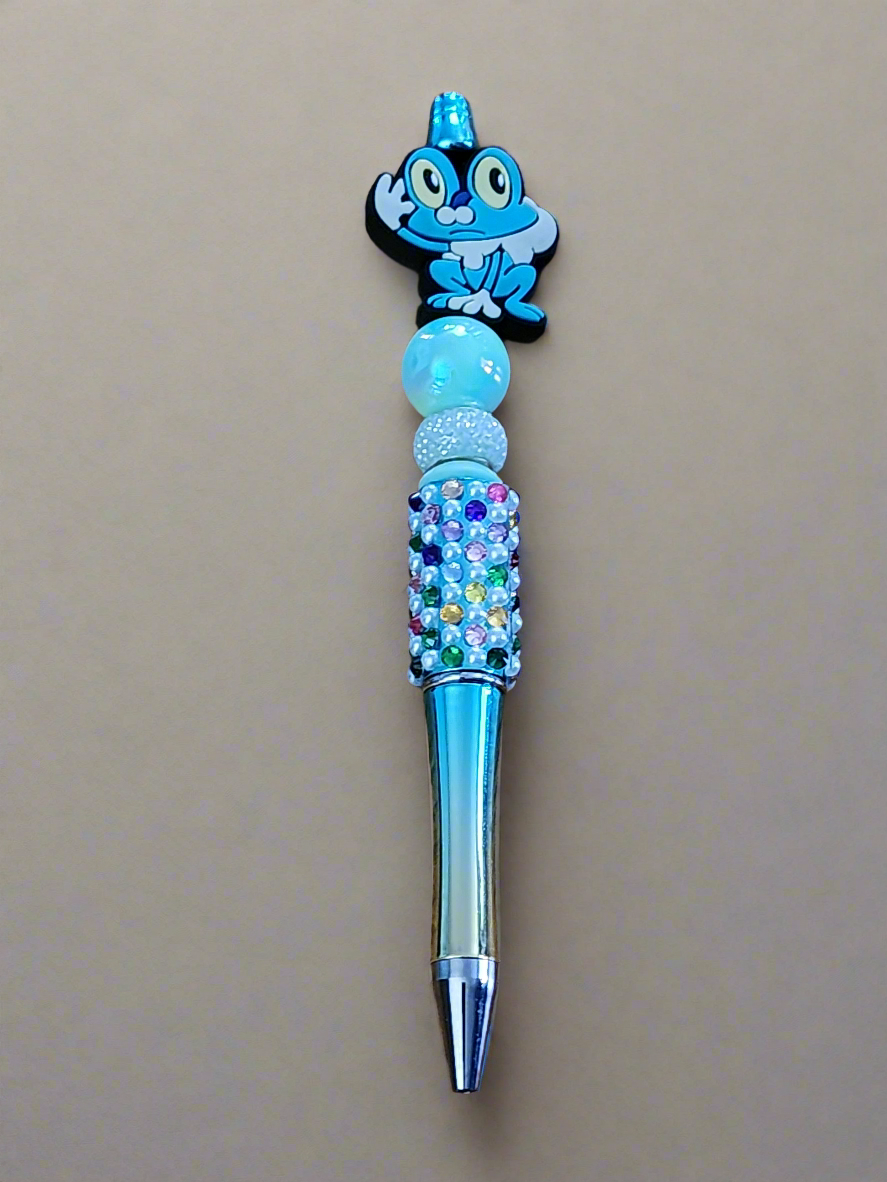 Frog theme - beaded pen