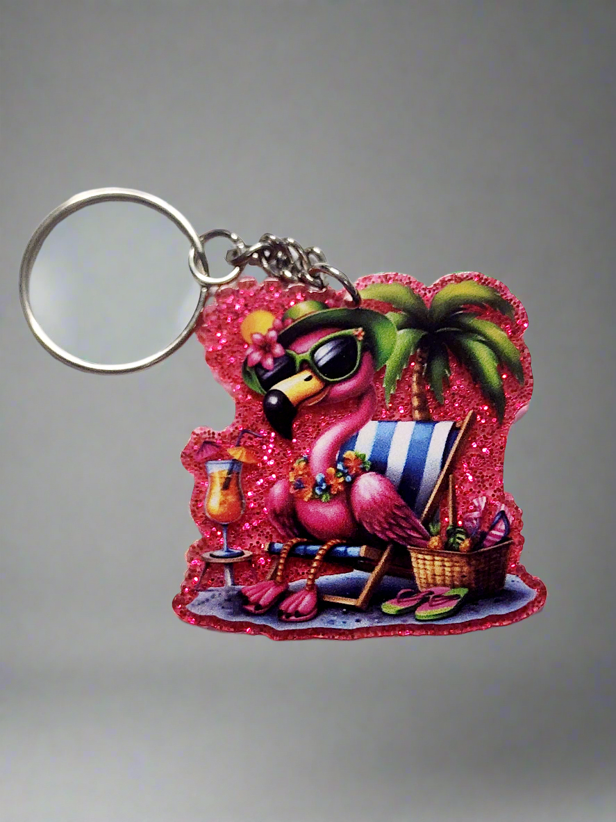 Flamingo flatback - Keychain