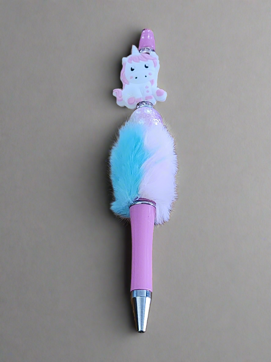 Unicorn theme - beaded pen