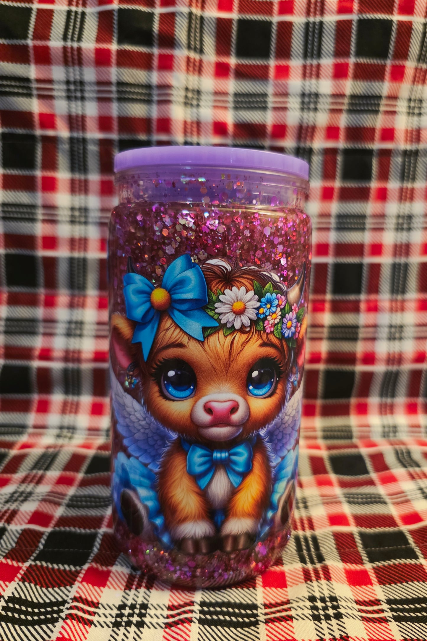 Daisy Wings & Glitter Things Snowglobe Tumbler