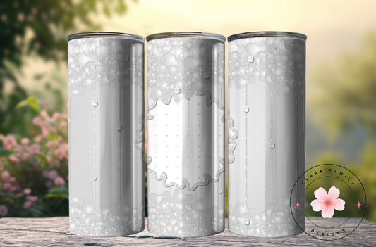 Silver glitter with photo - Tumbler