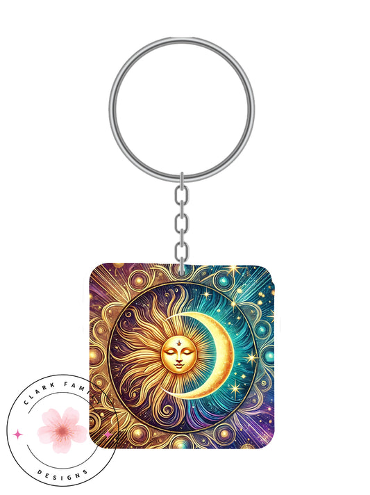 Sun and moon - Keychain