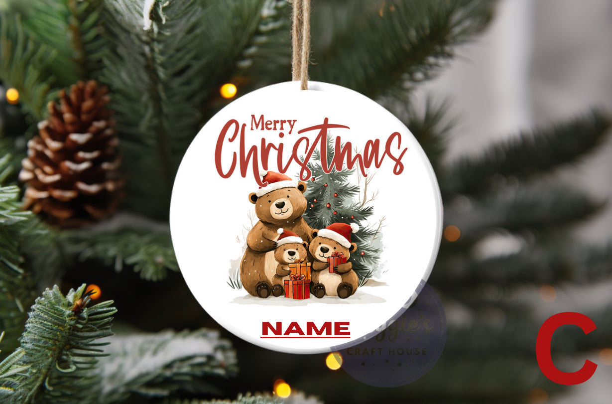 Merry Bear Moments – 4 Styles Ornaments