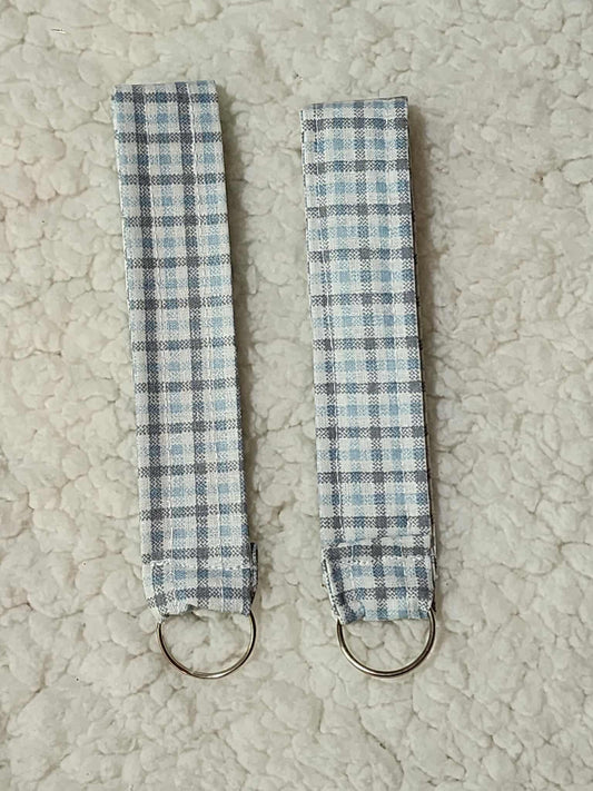 Cozy Plaid Loop Wristlet Keychain