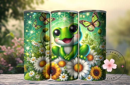 Frog and butterflies - Tumbler