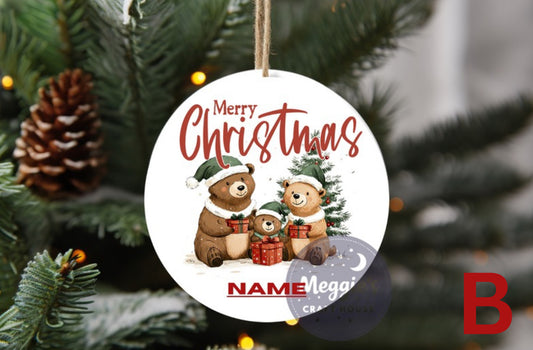 Merry Bear Moments – 4 Styles Ornaments