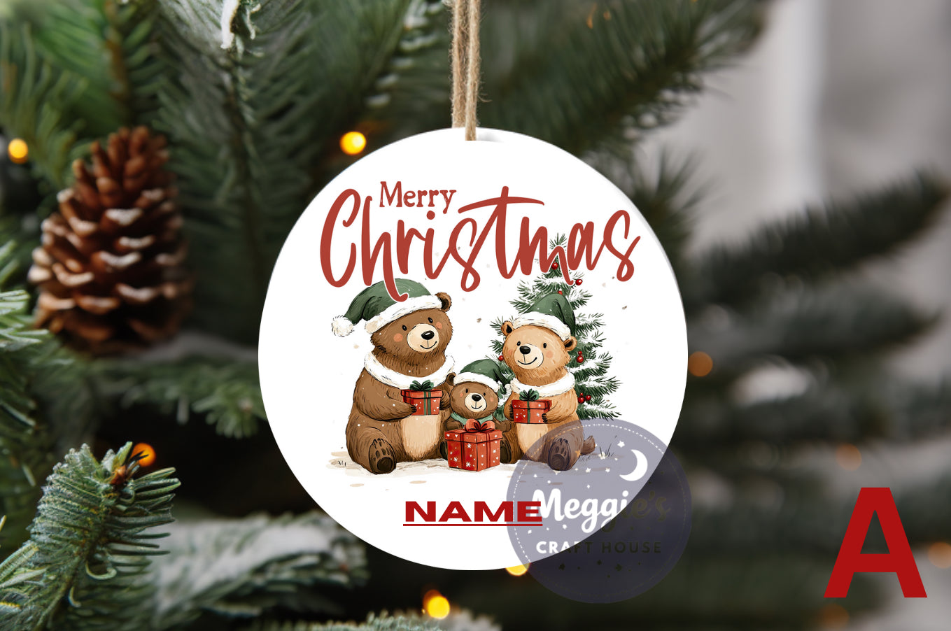 Merry Bear Moments – 4 Styles Ornaments