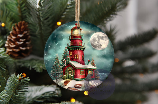Moonlit Harbor Holiday Ornament