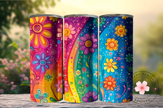Rainbow floral - Tumbler