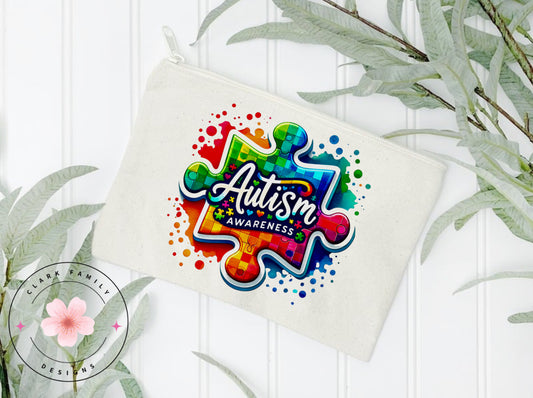 Autism awareness - makeup bag
