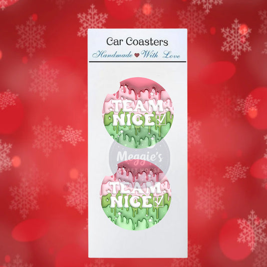 Team Nice Car Coasters