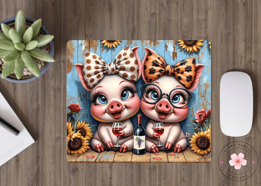 Wine animals - Mouse pad