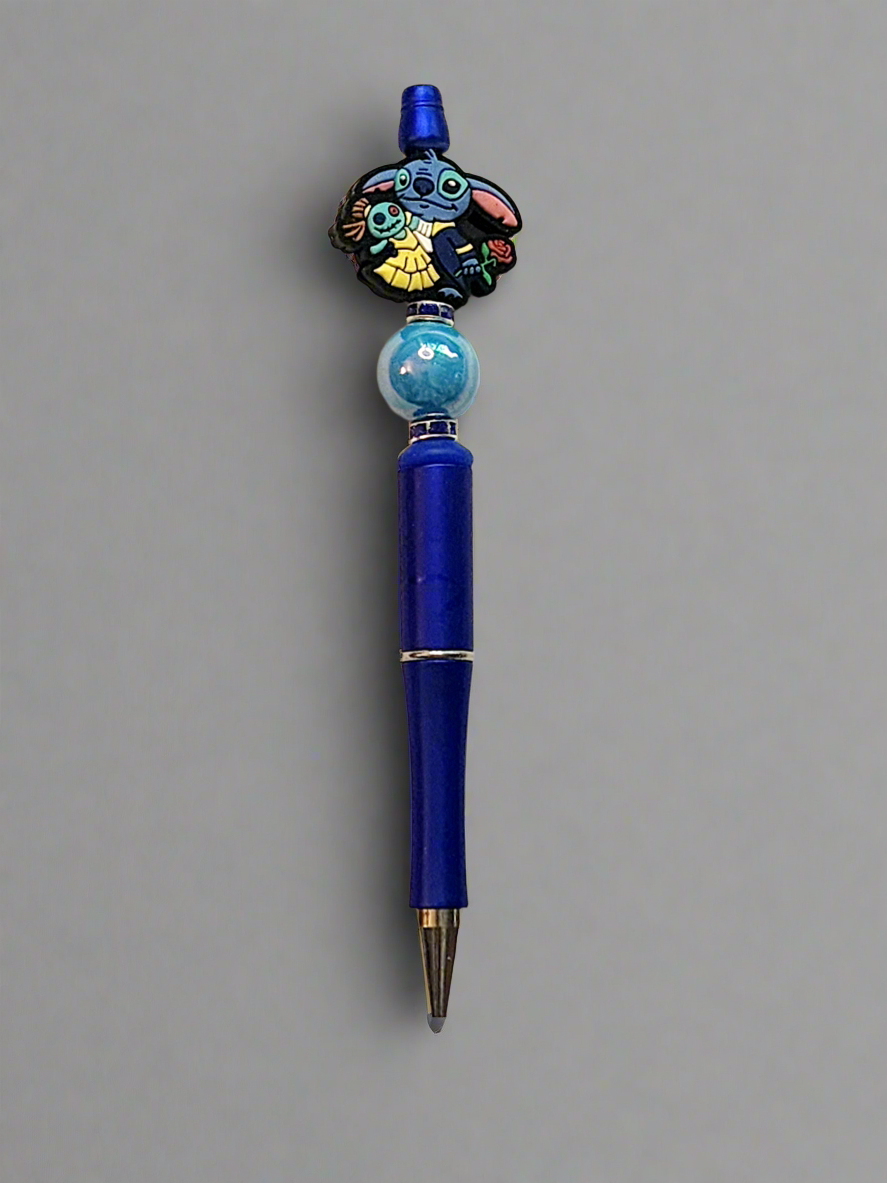 Stitch theme - beaded pen