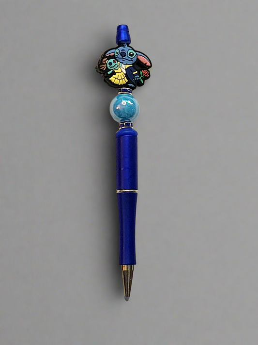 Stitch theme - beaded pen