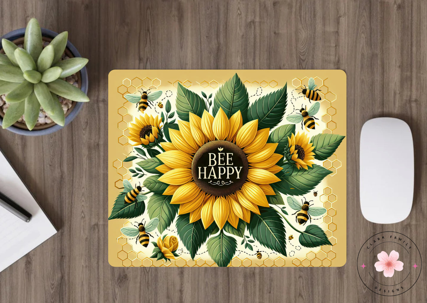 Bee happy - Mouse pad