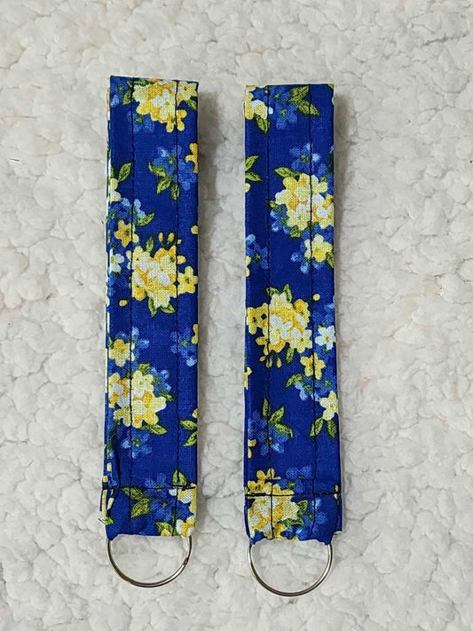 Blue Garden Loop Wristlet Keychain