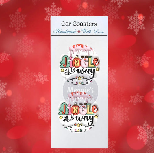 Jingle All The Way Car Coasters