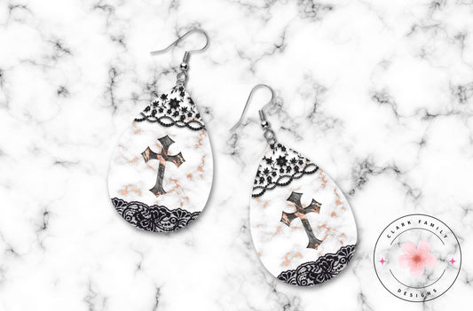 Christian cross - earrings
