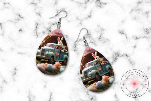Easter truck - earrings