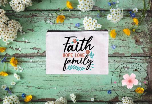 Faith hope love family - canvas bag