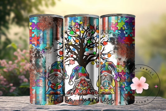 Autism Awareness gnomes - Tumbler