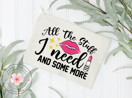 All the stuff I need and some more - makeup bag