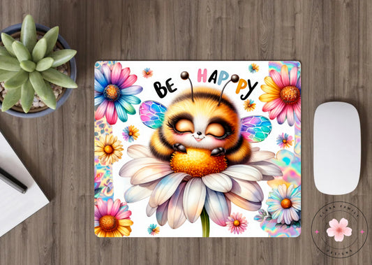 Bee happy - Mouse pad