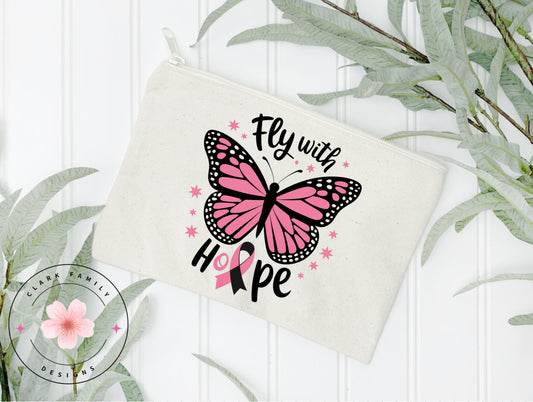 Fly with hope - makeup bag