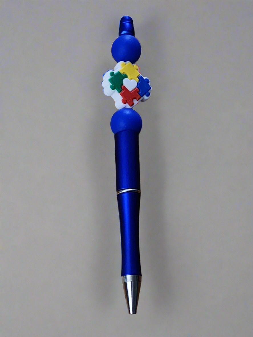 Autism Awareness - Beaded pen