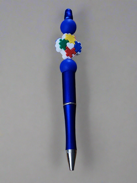 Autism Awareness - Beaded pen