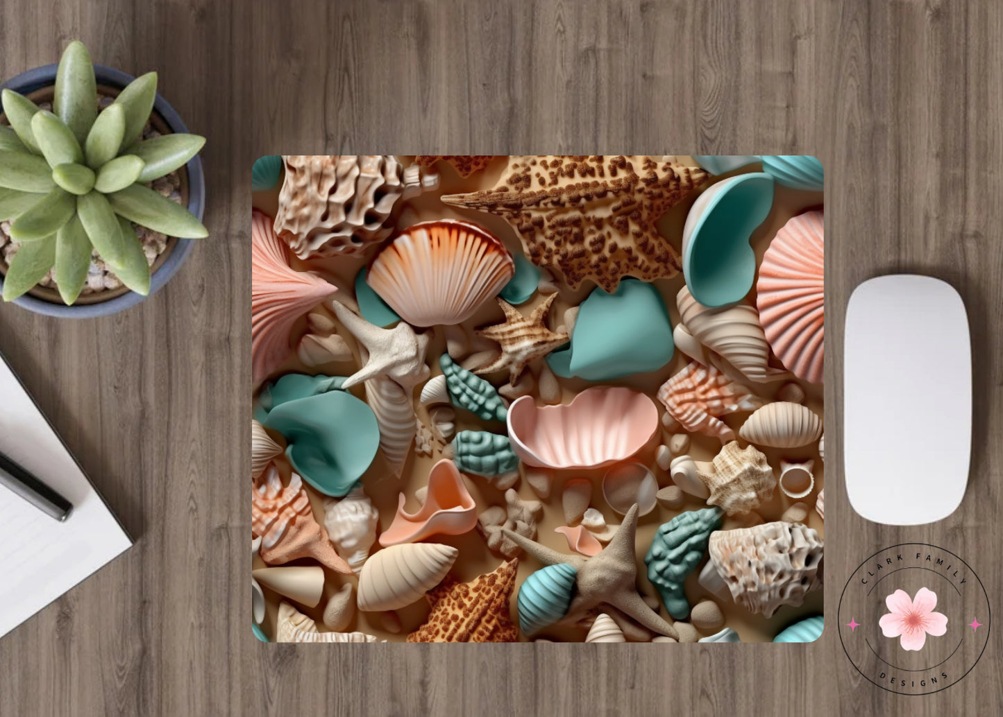 3D seashells - Mouse pad