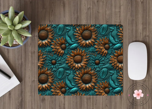 Sunflower tooled learher theme - Mouse pad