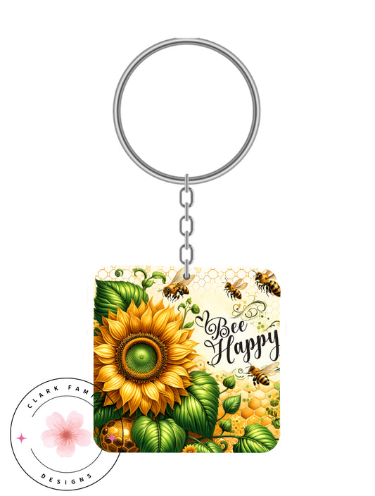 Bee happy - Keychain