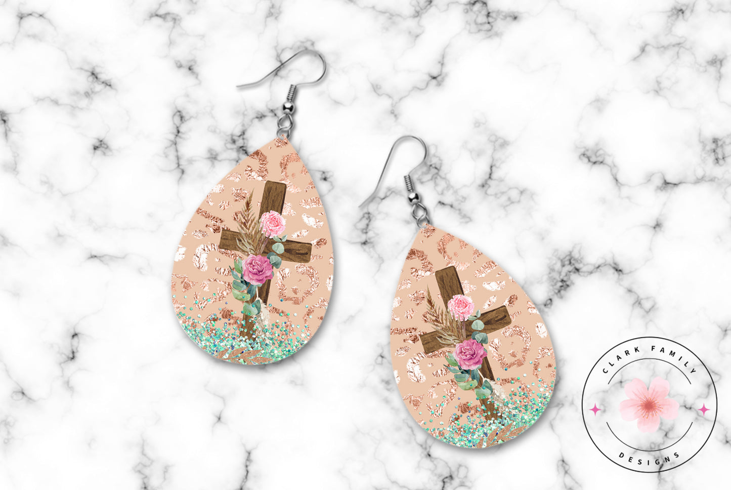 Christian cross - earrings