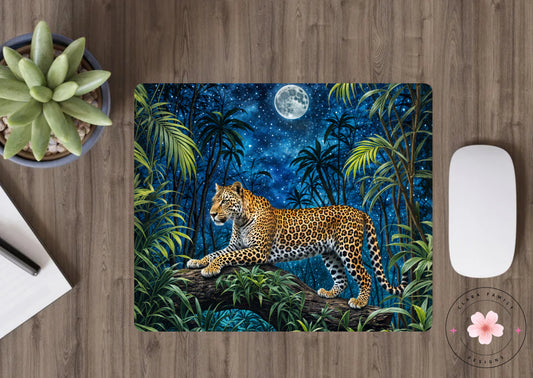 Leopard night - Mouse pad