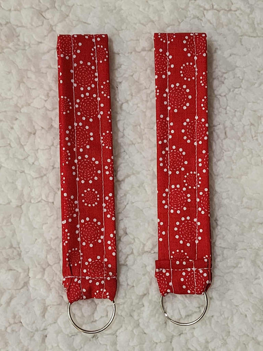 Red Bloom Loop Wristlet Keychain