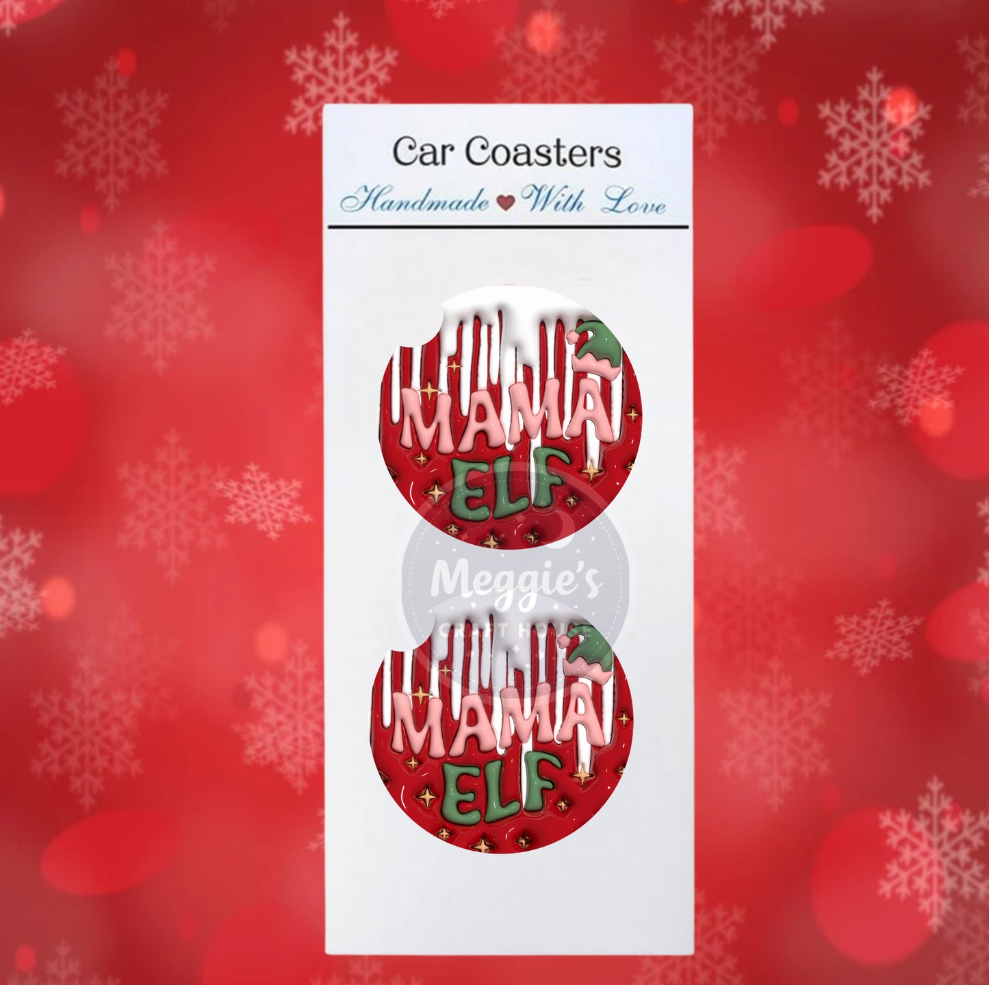 Mama Elf Car Coasters